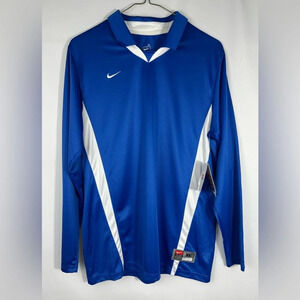 NEW Nike Team Boys Youth Long Sleeve Dri Fit Shirt Sz XL Blue White